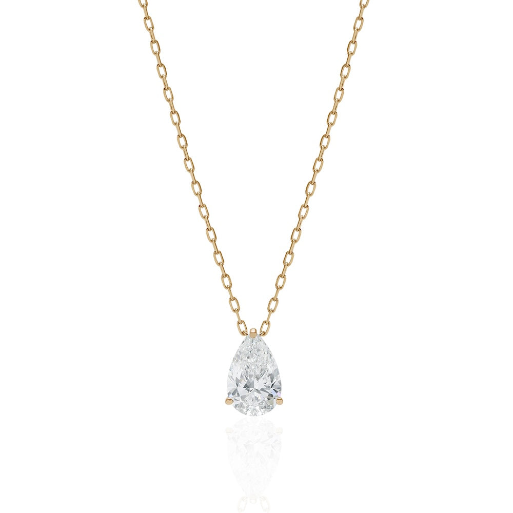 1carat PearShapeCut Necklace