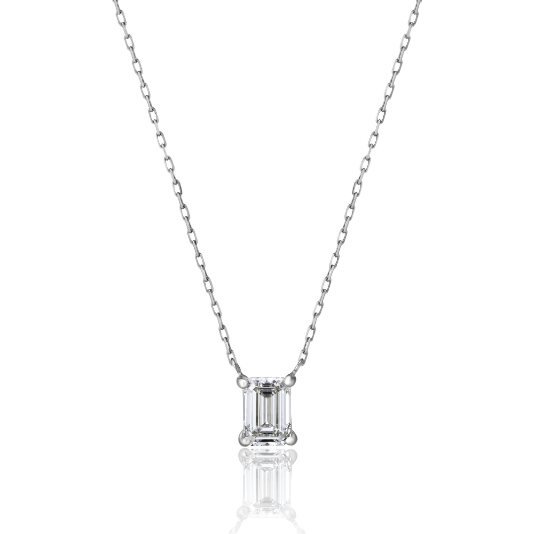1carat EmeraldCut Necklace