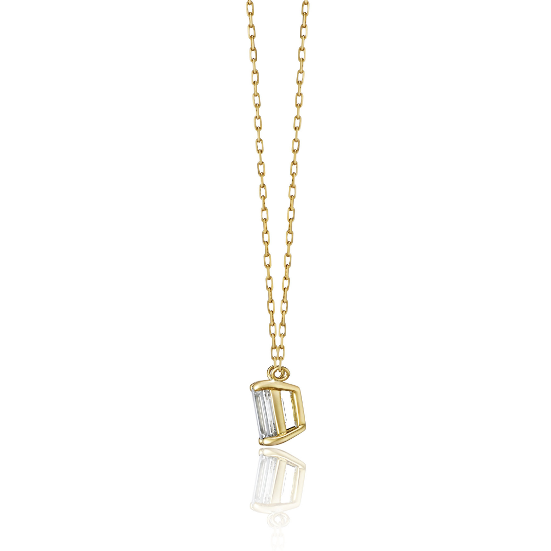 1carat EmeraldCut Necklace