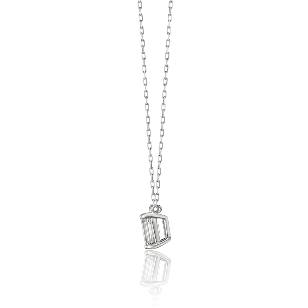1carat EmeraldCut Necklace