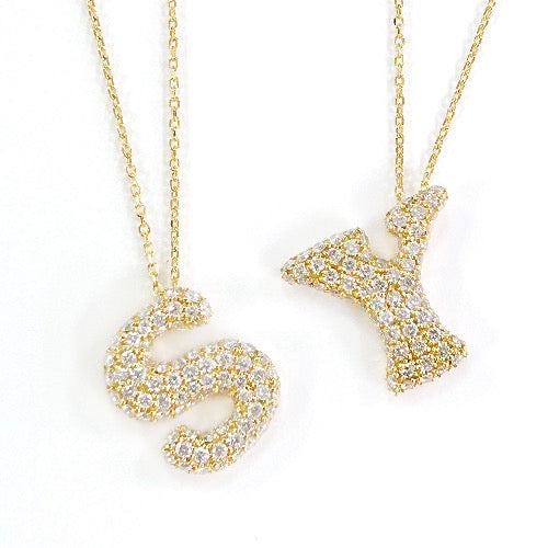 Alphabet pave necklace