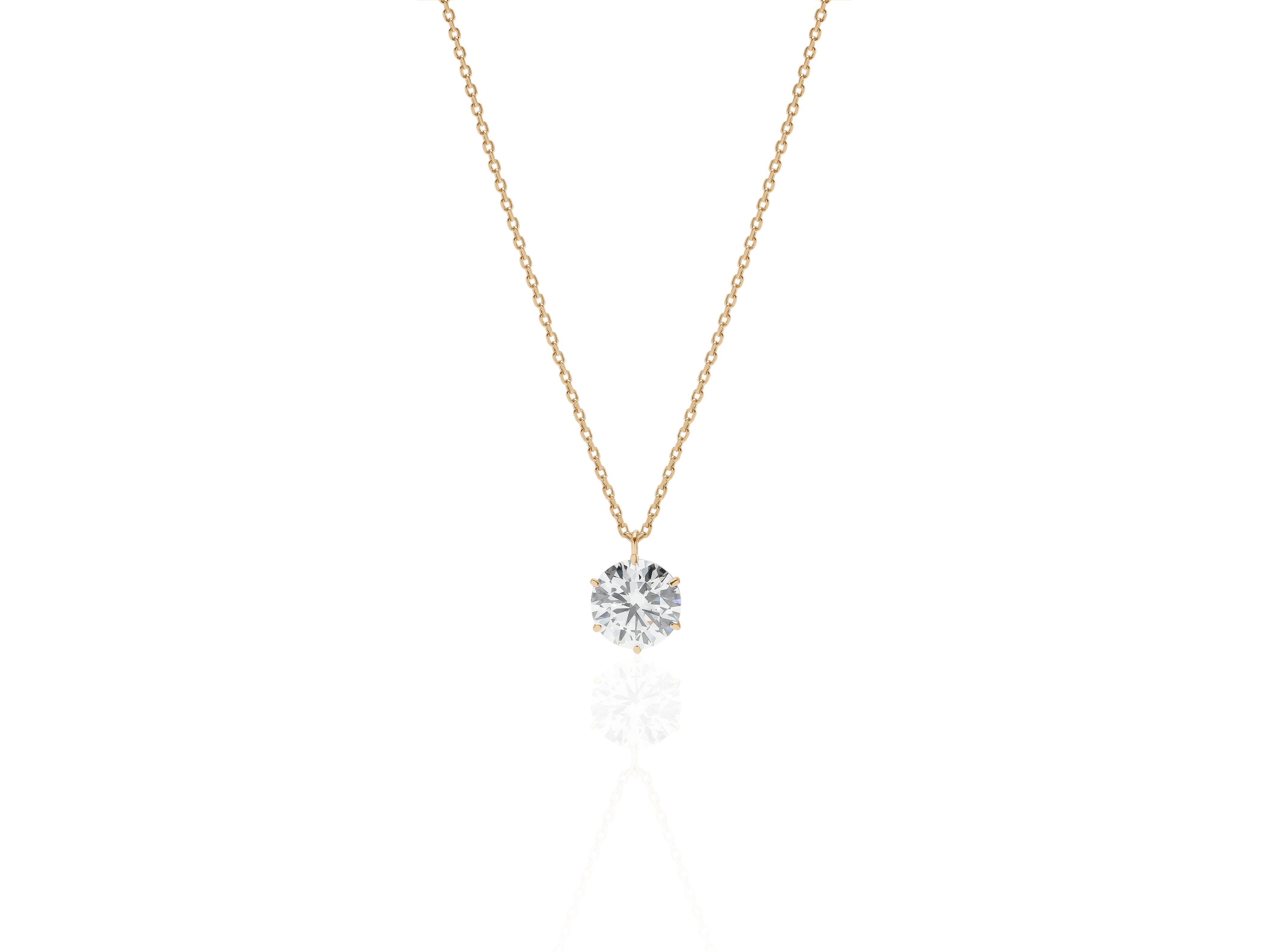 Round 1.0carat Diamond Necklace(prompt delivery)