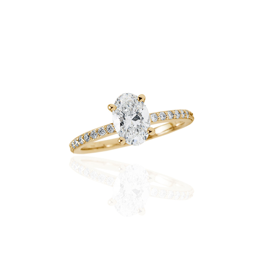 1carat OvalCut Half EternityRing