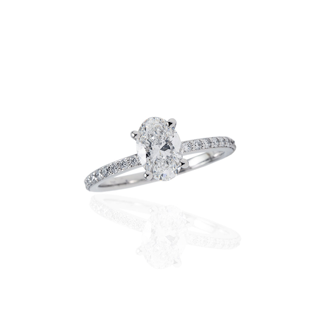 1carat OvalCut Half EternityRing