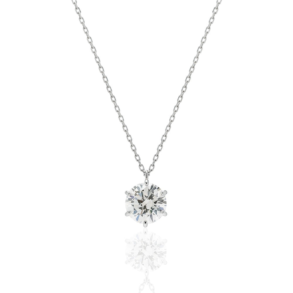 1carat RoundCut Necklace