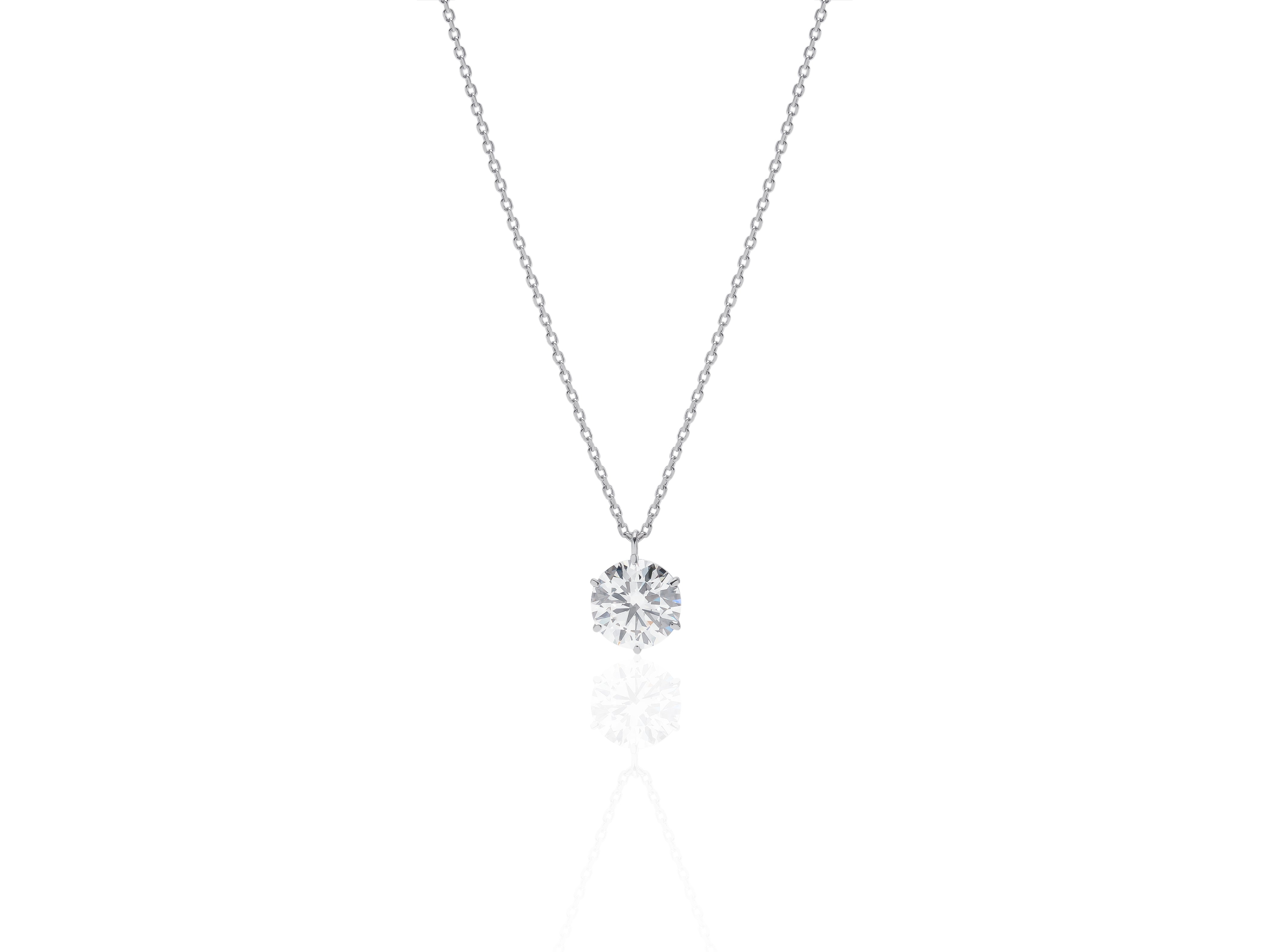 Round 1.0carat Diamond Necklace(prompt delivery)