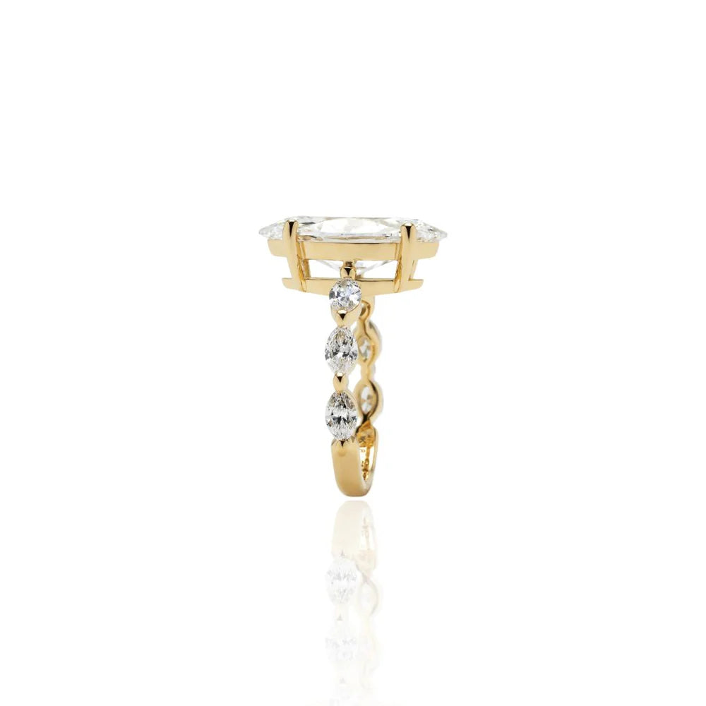 4Carat MarquiseCut Half EternityRing/ Marquise 0.80Carat