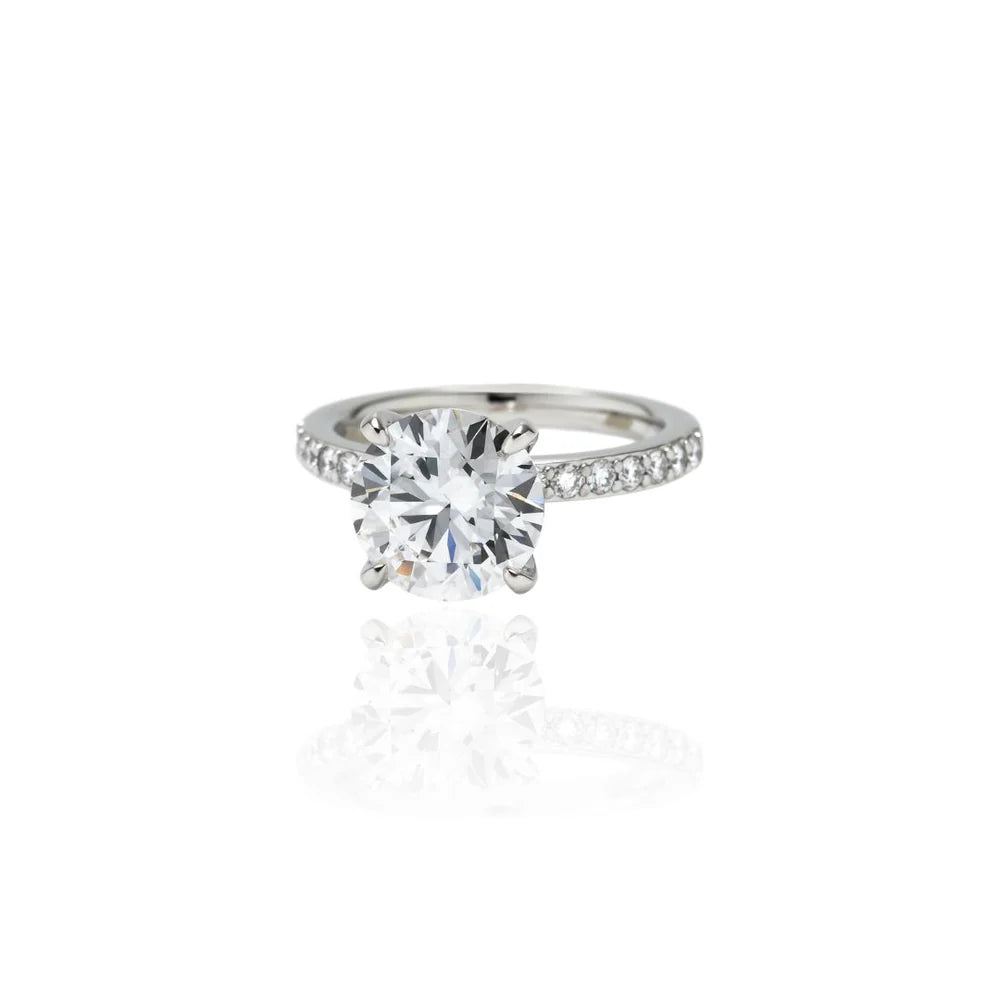 3Carat RoundCut Half EternityRing