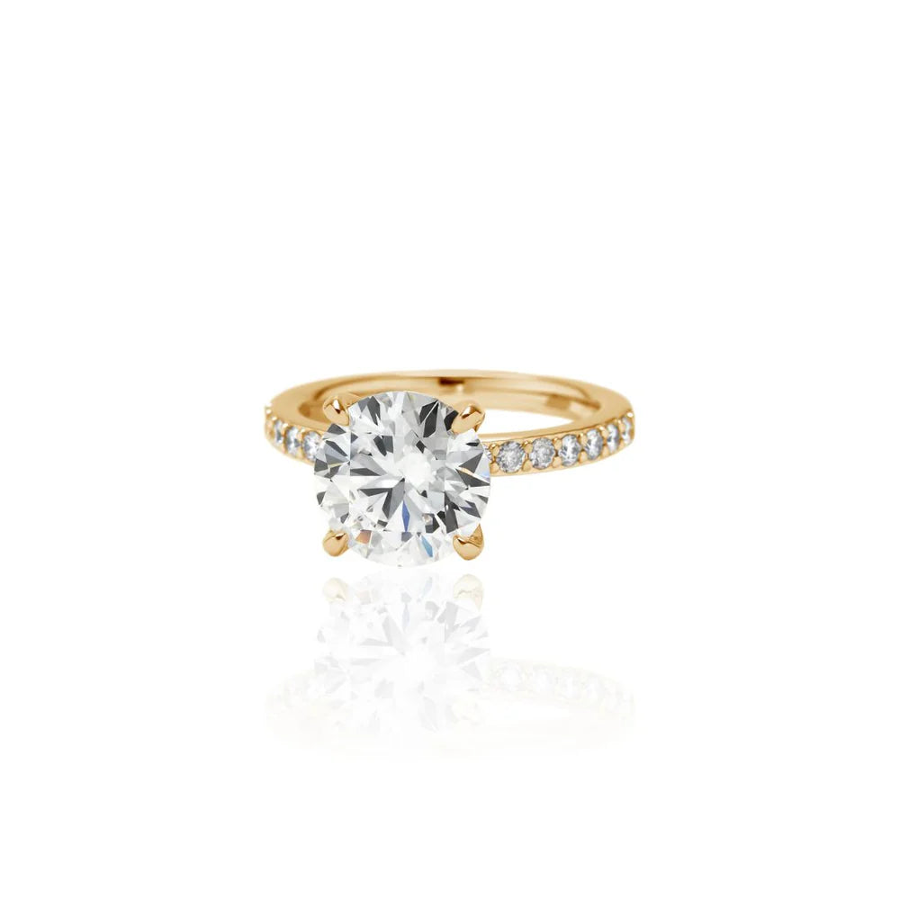 3Carat RoundCut Half EternityRing