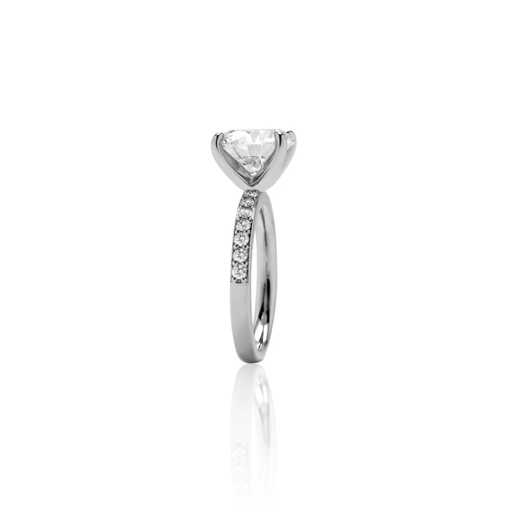 3Carat RoundCut Half EternityRing
