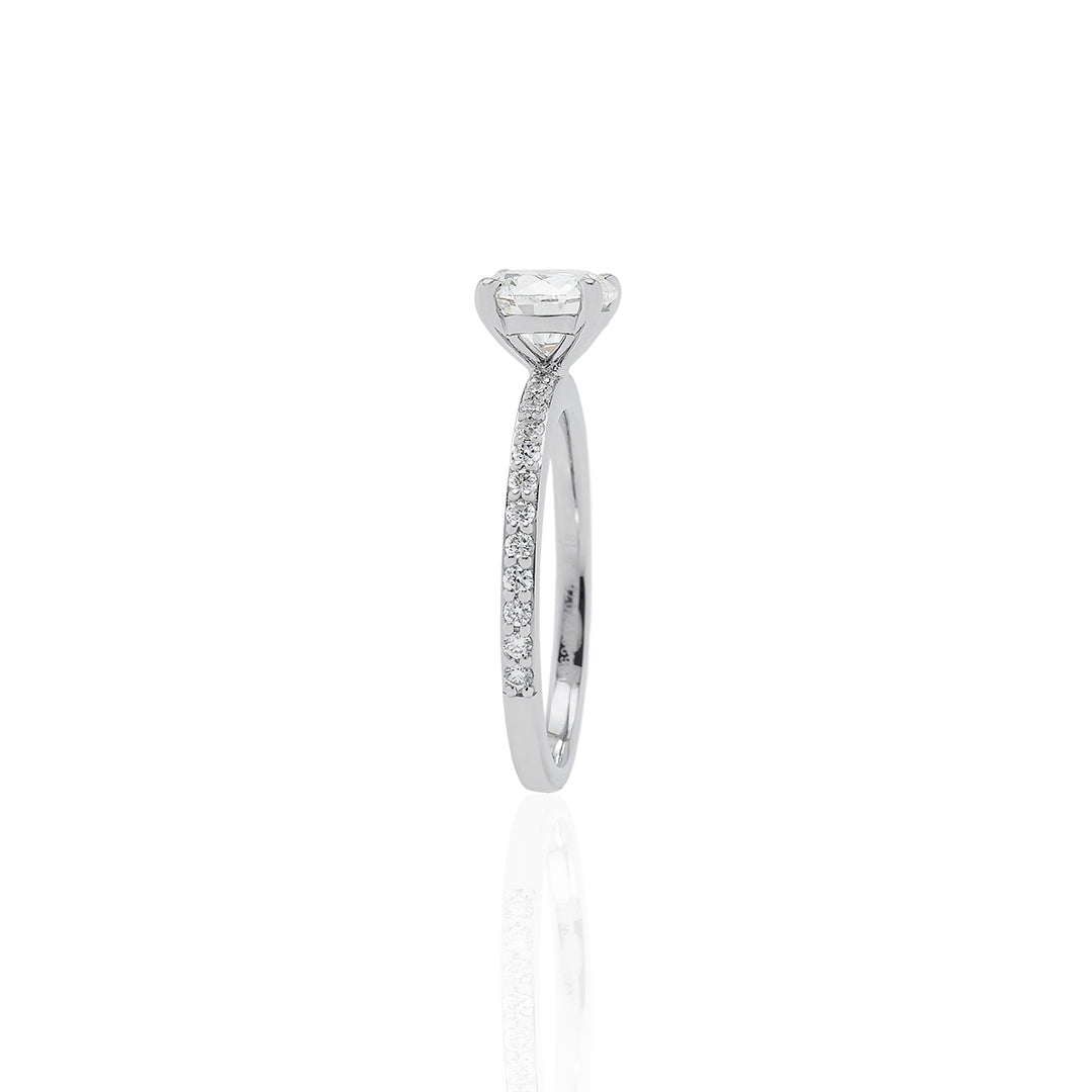 1carat RoundCut Half EternityRing