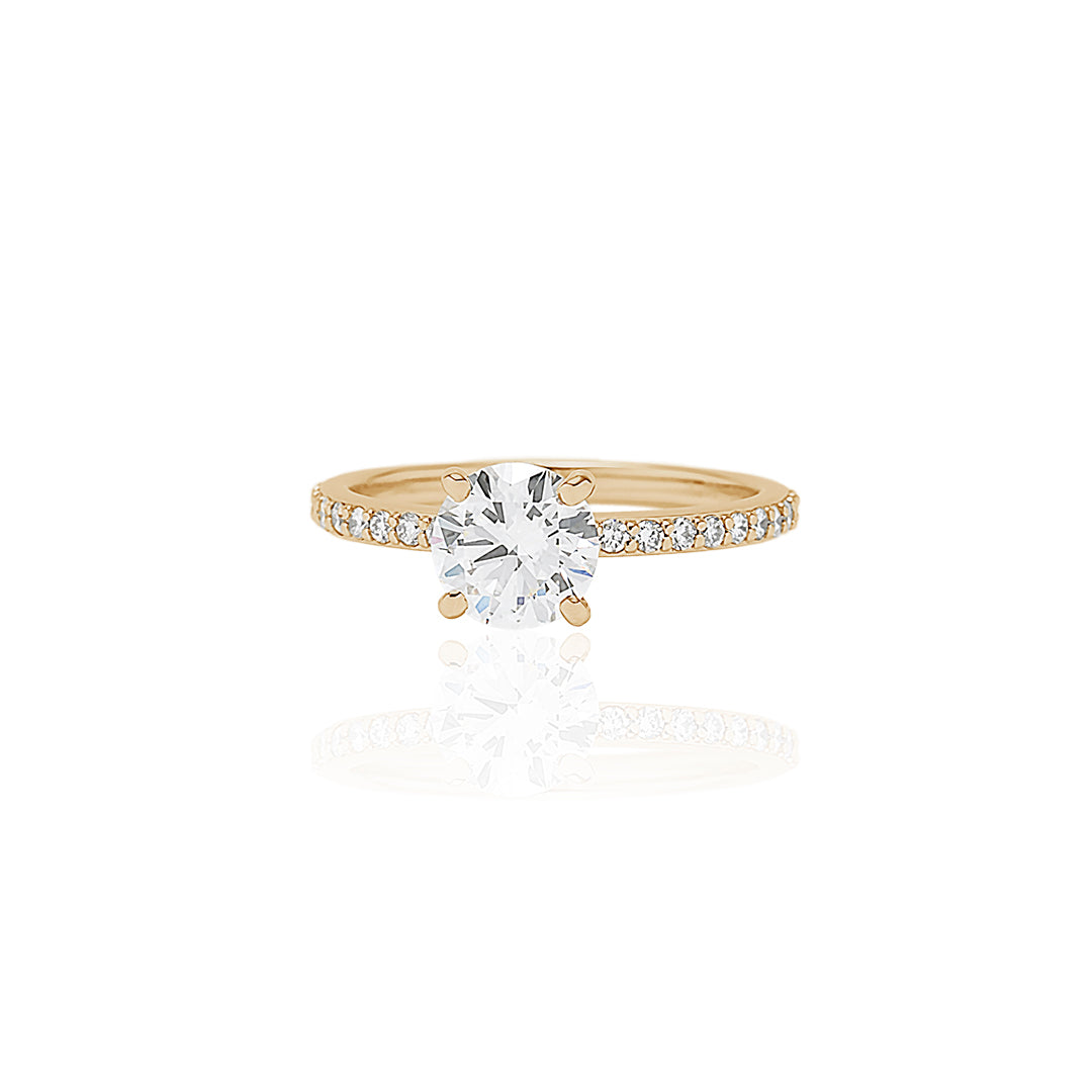 1carat RoundCut Half EternityRing