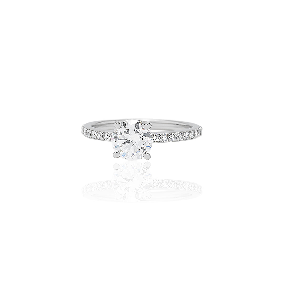 1carat RoundCut Half EternityRing