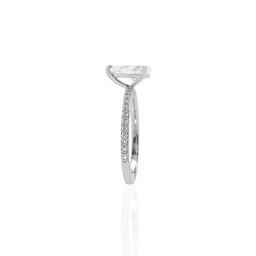 1carat PearShapeCut Half EternityRing