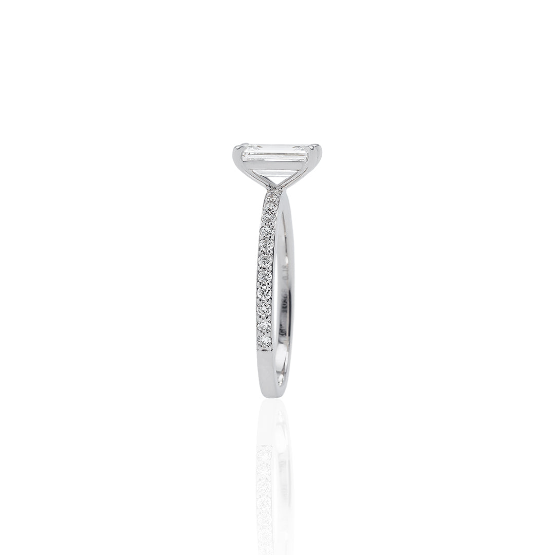 1carat EmeraldCut Half EternityRing