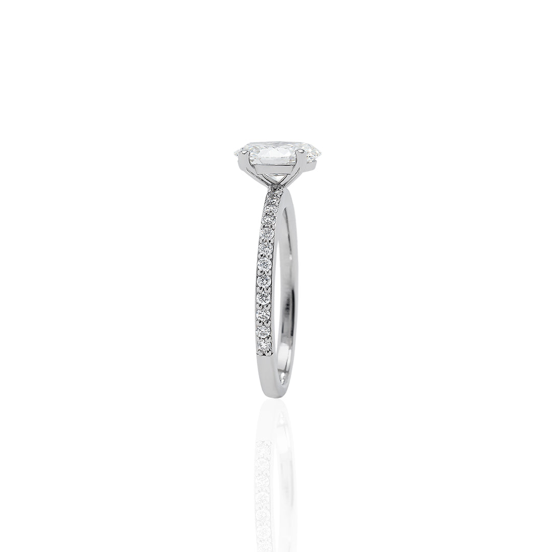 1carat OvalCut Half EternityRing