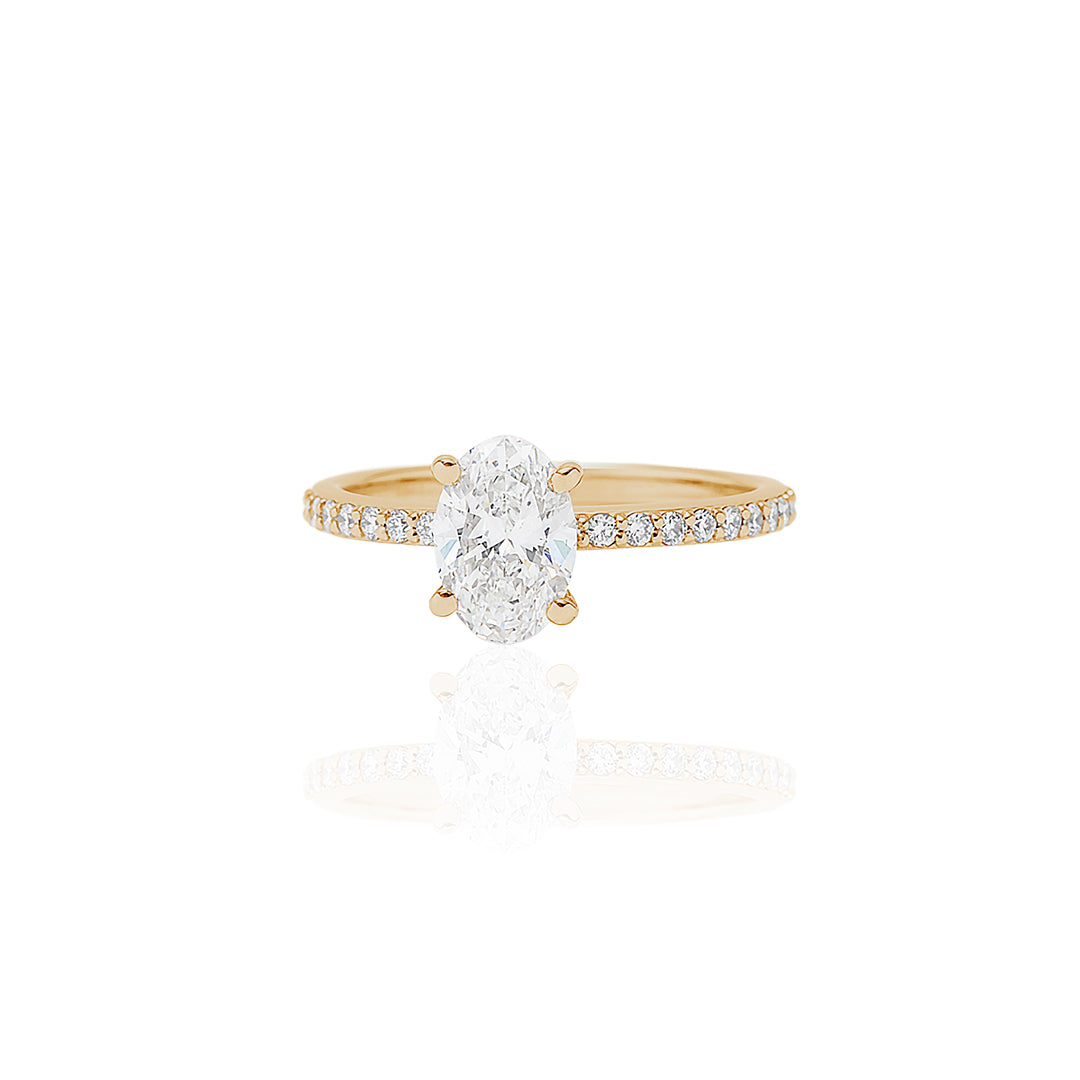 1carat OvalCut Half EternityRing